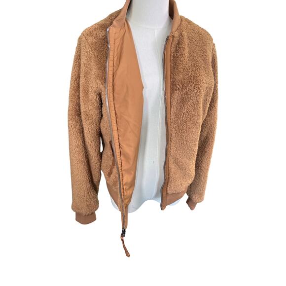 Patagonia Los Gatos Bomber Jacket Women’s M Beech Brown Teddy Fleece NWT - Picture 7 of 8